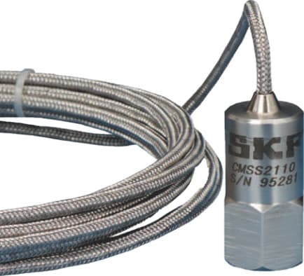 SKF CMSS 2110 - Accelerometer with Integral, Braided Cable, Straight Exit