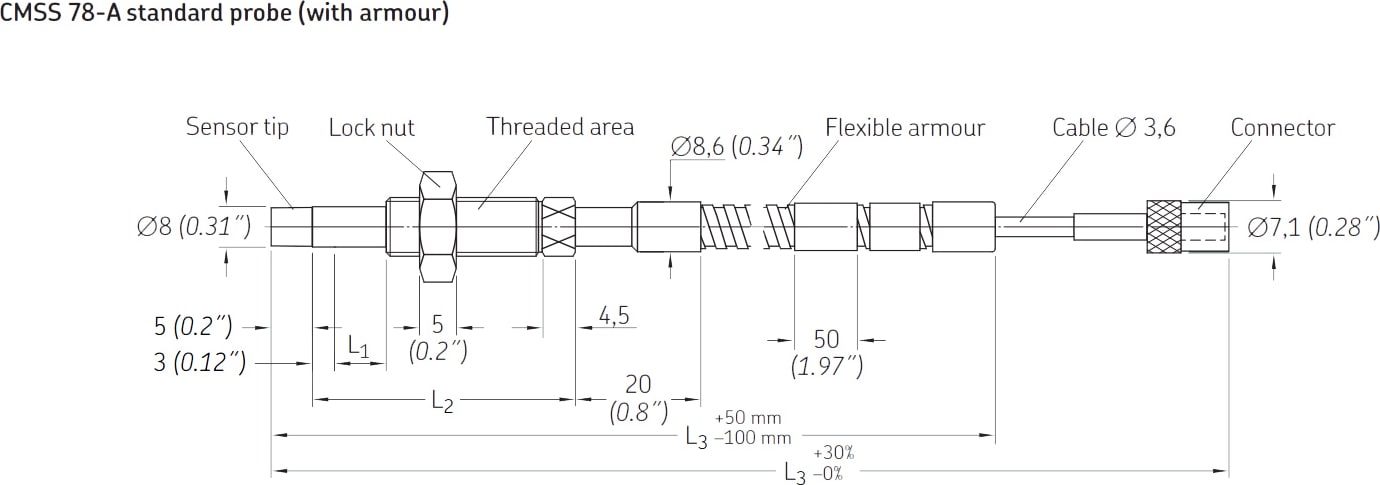 SKF CMSS 78-AM2-00-15-10 - Standard Probe for Eddy Current Probe Standard