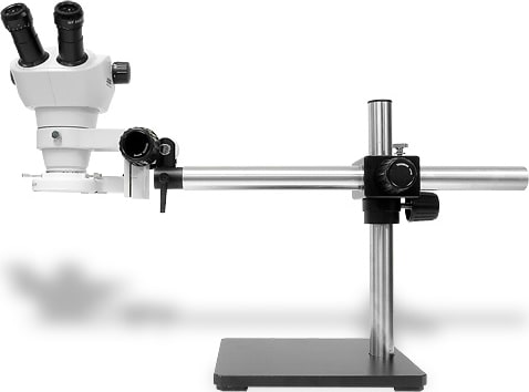 Scienscope CMO-PK5-LED-S E-Series 20� Inclination Head on "Single Arm Boom Stand" with LED Ring Light