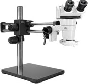 Scienscope CMO-PK5E-FR-D E-Series 0�-45� Tilting Head on "Dual Arm Boom Stand" with Fluorescent Ring Light