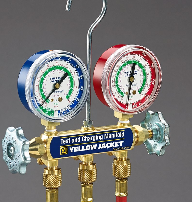 Yellow Jacket Series 41 Manifold, with 2.5" Gauges