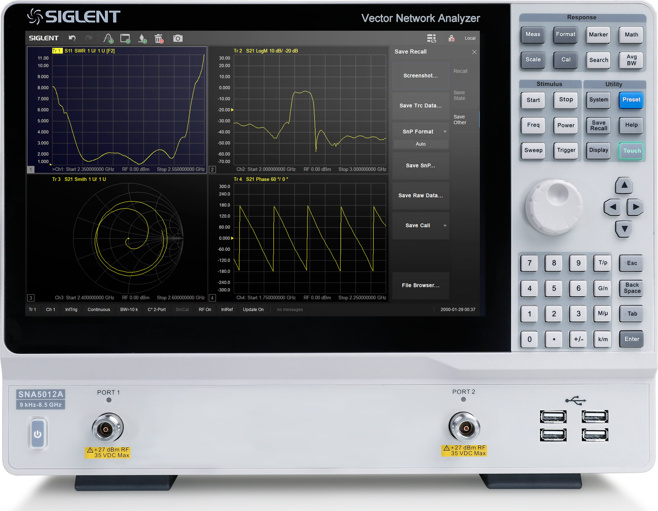 Siglent SNA5012A - Front