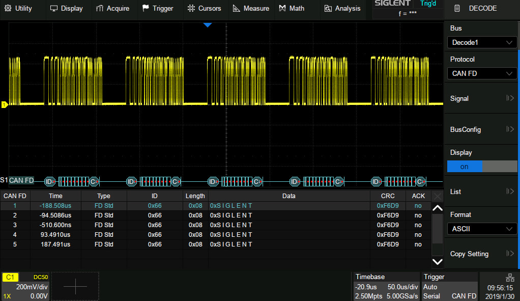 Siglen SDS-5000X-CANFD