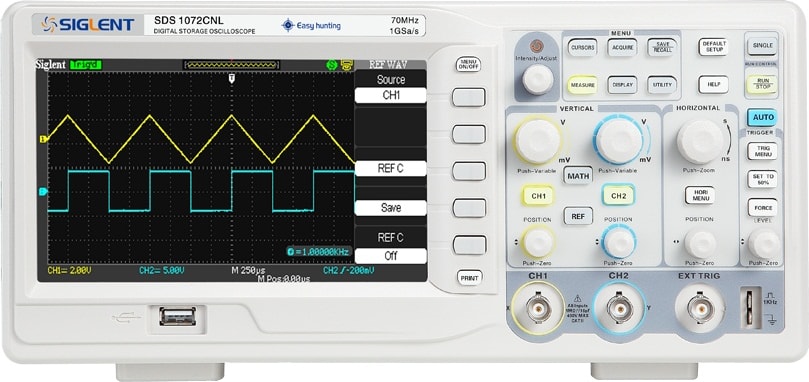 Siglent SDS1072CNL Digital Oscilloscope - Front View