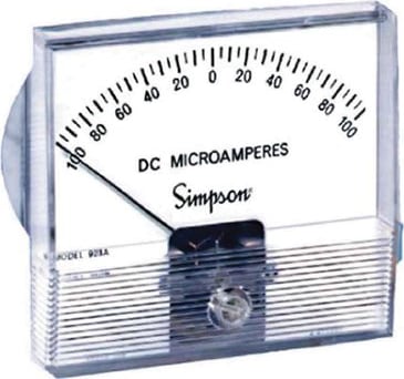 Simpson Tru-Vue Style Analog Panel Meter