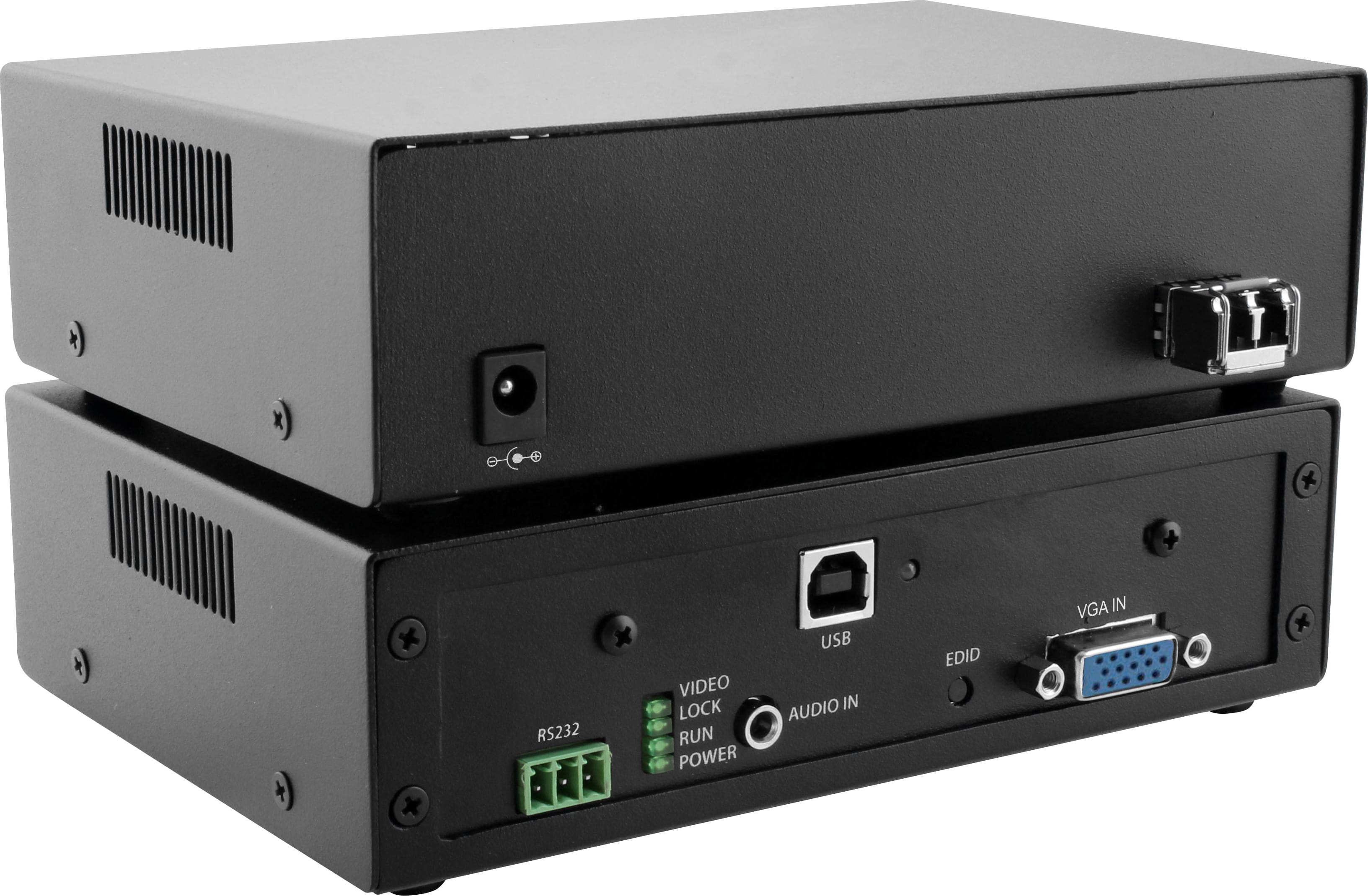 Smart-AVI FVX-3000-PRO - Single-Mode VGA, Stereo Audio, RS-232, and USB Keyboard-Mouse Fiber Extender