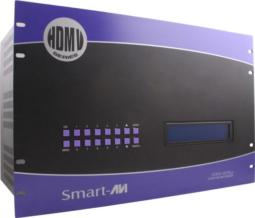 Smart-AVI SM-HDMV9X-PLUS-S - 9-Port HDMI/USB Multiviewer and KVM Switch