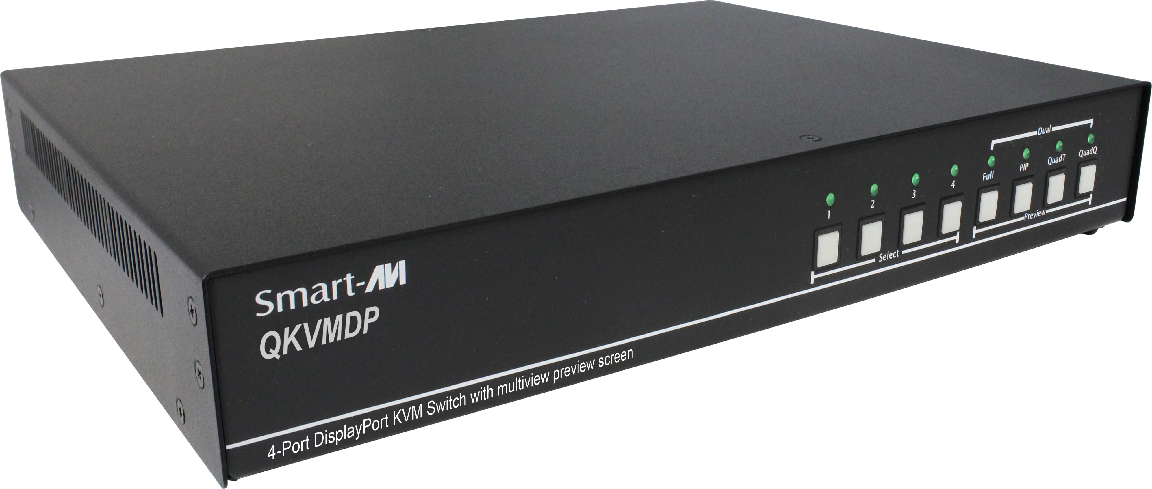 Smart-AVI SM-QKVMDP-S - Ultra-HD Quadruple View KVM Switch 4-Port DP, USB 2.0 KVM Switch