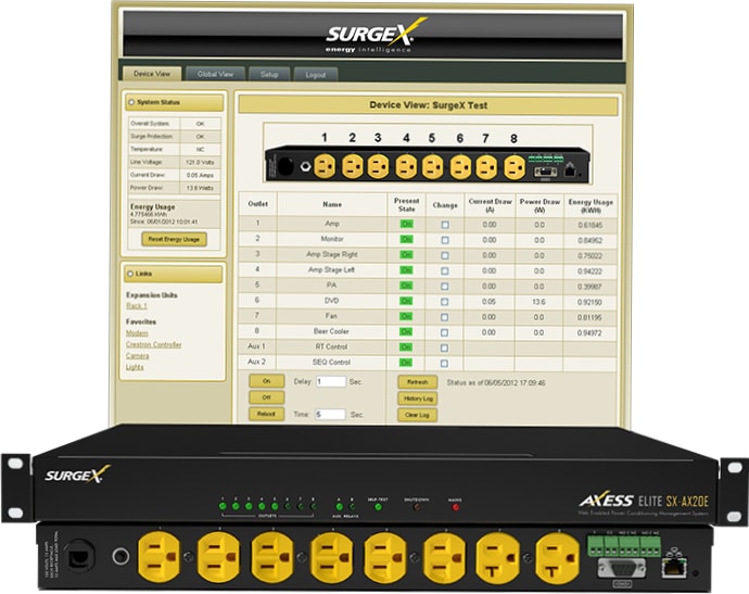 Surge XSX-AX20E - IP Connected Surge Eliminator and Power Conditioner