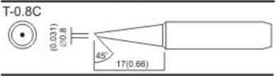 Quick T-0.8C - Bevel Soldering Tip