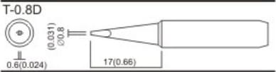 Quick T-0.8D - Chisel Soldering Tip