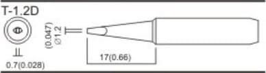 Quick T-1.2D - Chisel Soldering Tip
