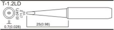 Quick T-1.2LD - Long Chisel Soldering Tip