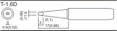 Quick T-1.6D - Chisel Soldering Tip