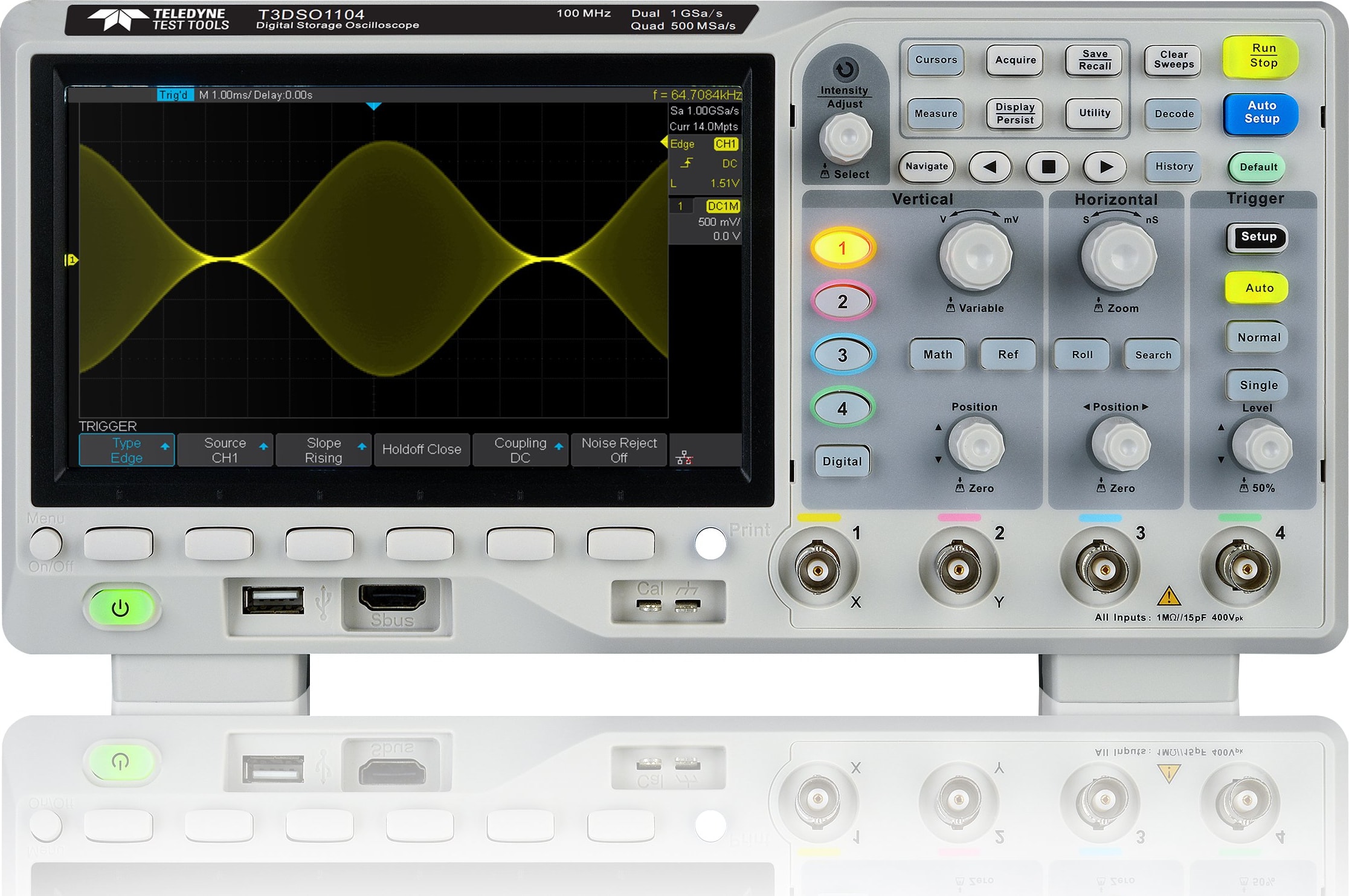 Teledyne Test Tools T3DSO1104 100 MHz Digital Oscilloscope Four Channel Teledyne Test Tools T3DSO1104 100 MHz Digital Oscilloscope Four Channel