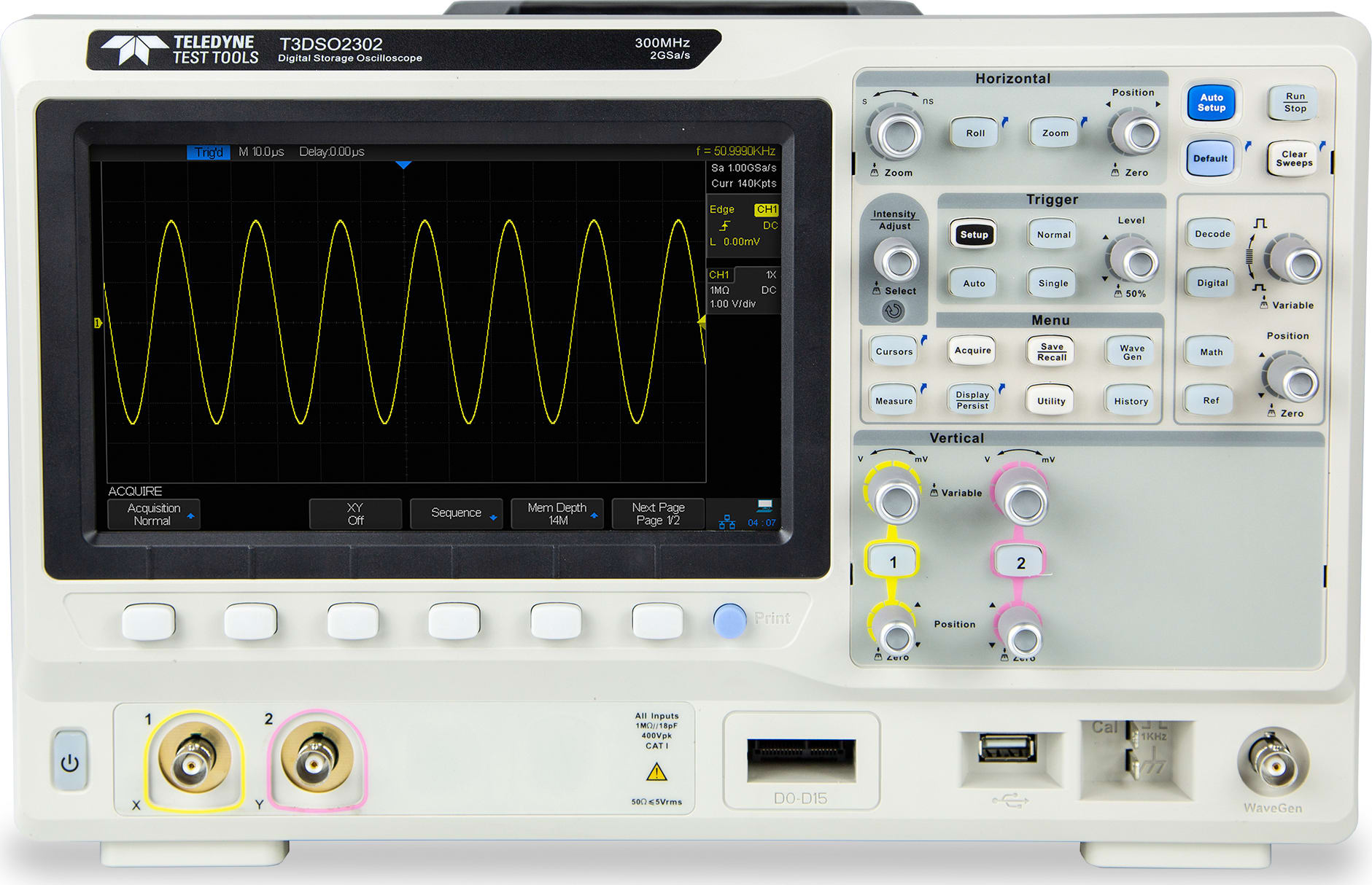 Teledyne Test Tools T3DSO2302 - Two Channel Digital Oscilloscope, 300 MHz