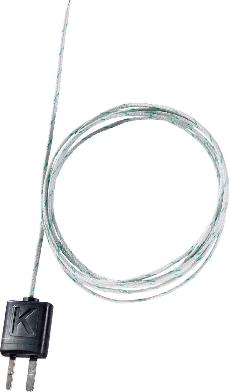 Testo 0602 0645 - Thermocouple with T/C Adapter, Flexible, 60 in. long, Fiber Glass, T/C Type K