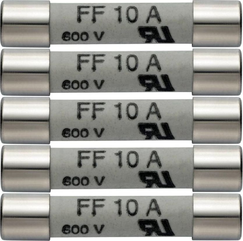 Testo 0590 0005 - Spare 10 A/600 V Fuses, 5 Items