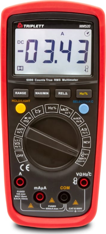 Triplett MM520-NIST - Digital Multimeter with Low Pass Filter with