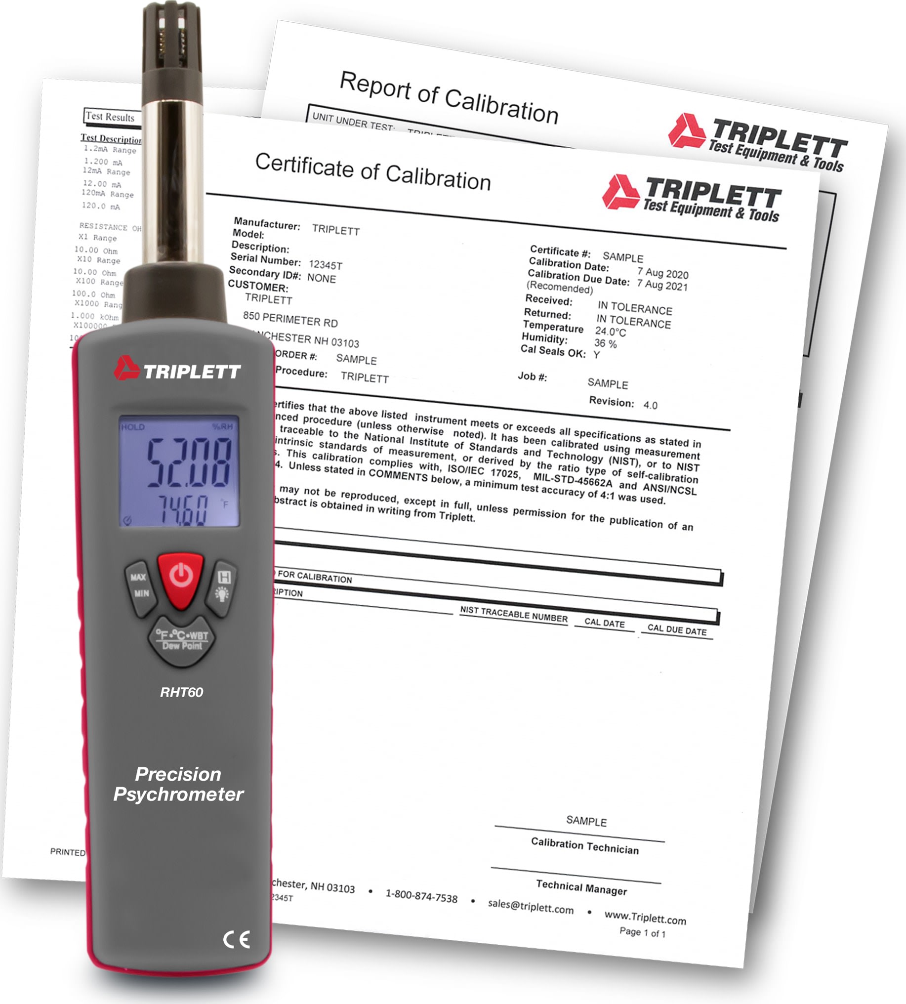 Triplett RHT415 - Hygro-Thermometer with Remote Probe