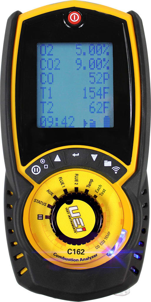 UEi C162 Residential Combustion Analyzer with Heat Exchanger Test