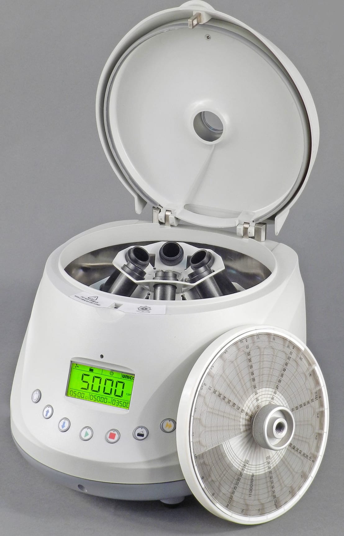 Unico C884 PowerSpin BX Centrifuge, Variable Speed 1,000-11,000 RPM, 8 Place AND 24 Place Microhematocrit Rotor, 0-99 Min Digital Timer, 110V