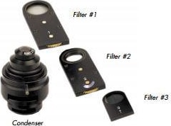 Unico B6-8042 Advanced Polarizer System with Red Compensator, 3 Filter Set, Condenser and Uric Acid Crystal Control Slide