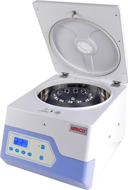 Unico C8312 PowerSpin HXV, Centrifuge, Variable Speed 500-3500 RPM, 12 Place Fixed Angle Rotor, 99 Min. Digital Timer,12 X10ML Capacity
