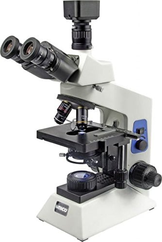 Unico G505T Trinocular (Camera-Ready) Phase Contrast Microscope with 10x, 20x, 40x and 100x Plan Phase Objectives, and 4x Brightfield Objective
