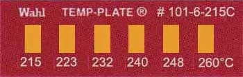 Wahl 101-6-215C Mini Six-Position Temp-Plate, 215-223-232-240-248-260°C
