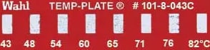 Wahl 101-8-043C Mini Eight-Position Temp-Plate, 43°, 48°, 54°, 60°, 65°, 71°, 76°, and 82°C