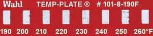 Wahl 101-8-190F Mini Eight-Position Temp-Plate, 190-200-210-220-230-240-250-260&#176;F