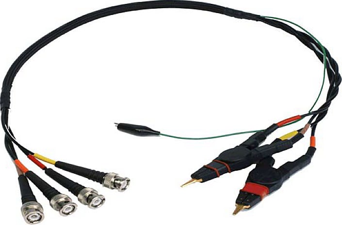 Jeu De 4 Clips Kelvin Wayne Kerr 40100 - Bornes Plomb à Mâchoire Fine - Occasion - Connexions BNC Incluses