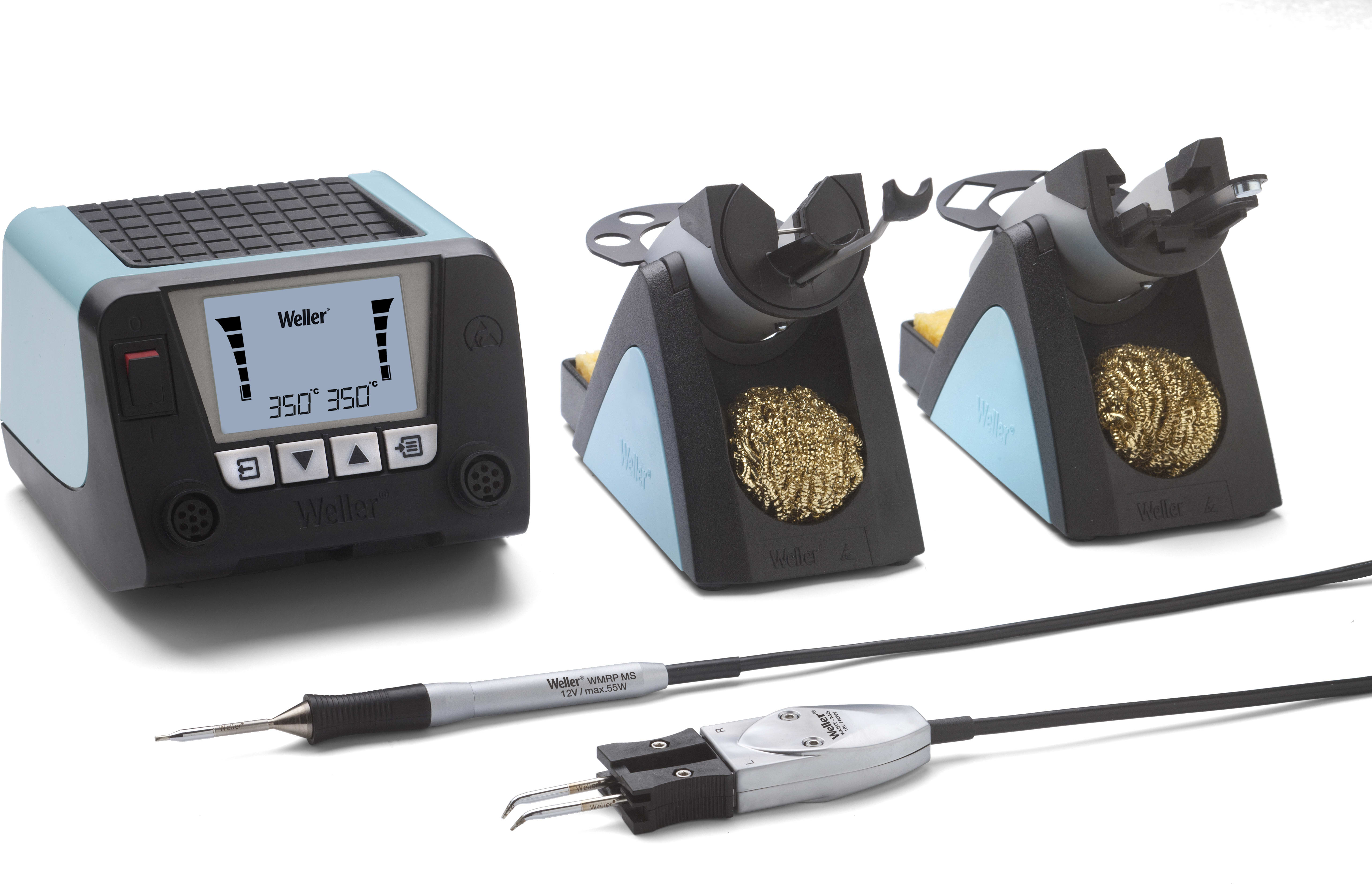 Weller WT2021MS - Two Channel Soldering Station with WMRPMS and WMRTMS Micro Tools