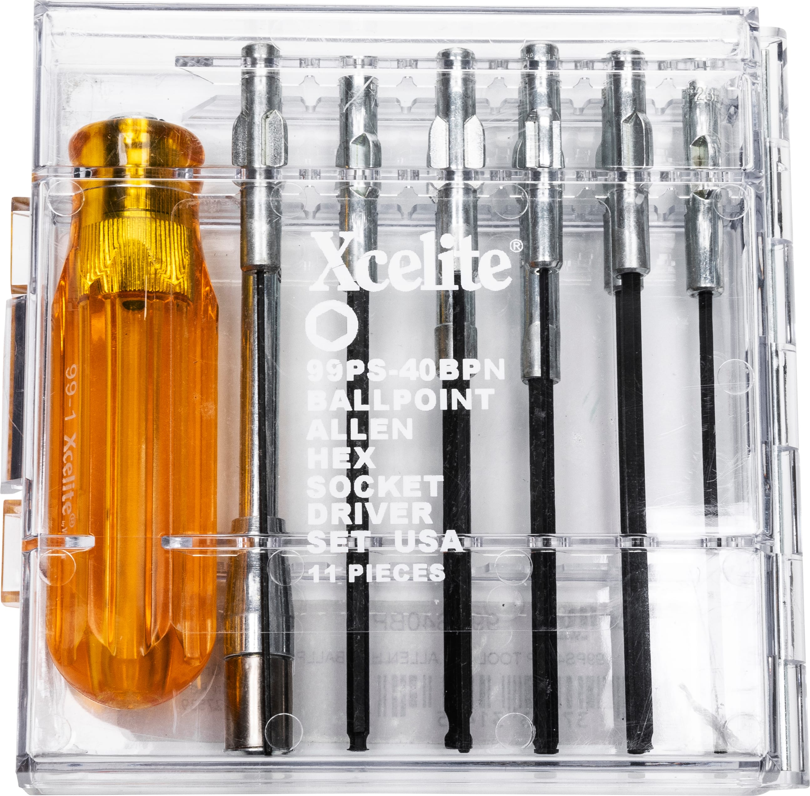Xcelite 99PS40BP 11 Piece Ballpoint Allen Hex Socket Type