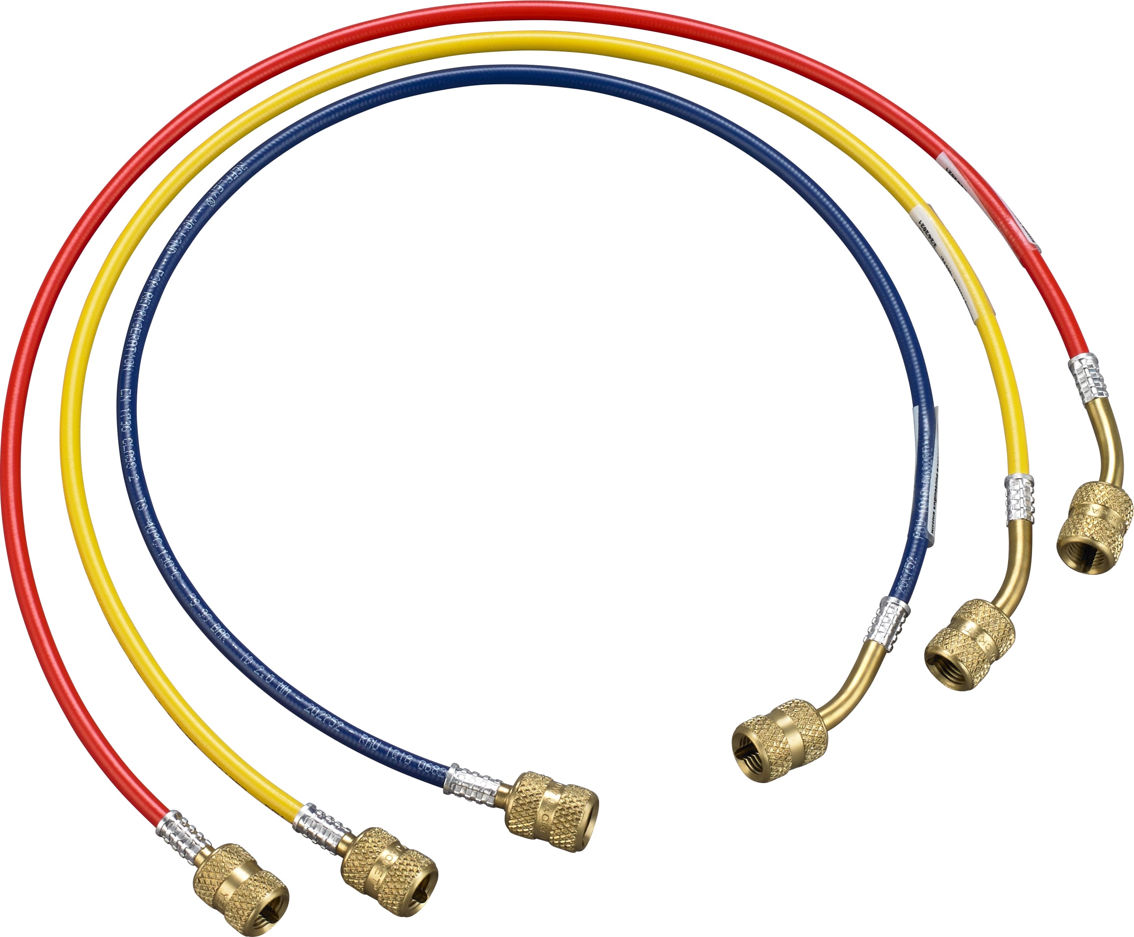 Yellow Jacket 61015 24" Hydrocarbon Hoses, RYB REFFLEX (3 Pack