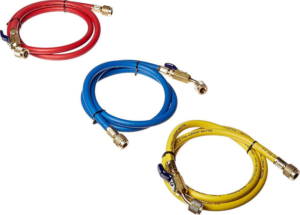 Yellow Jacket 19221 5/16" QC 90° X 1/4" M Flare HVAC Fitting - Made In USA