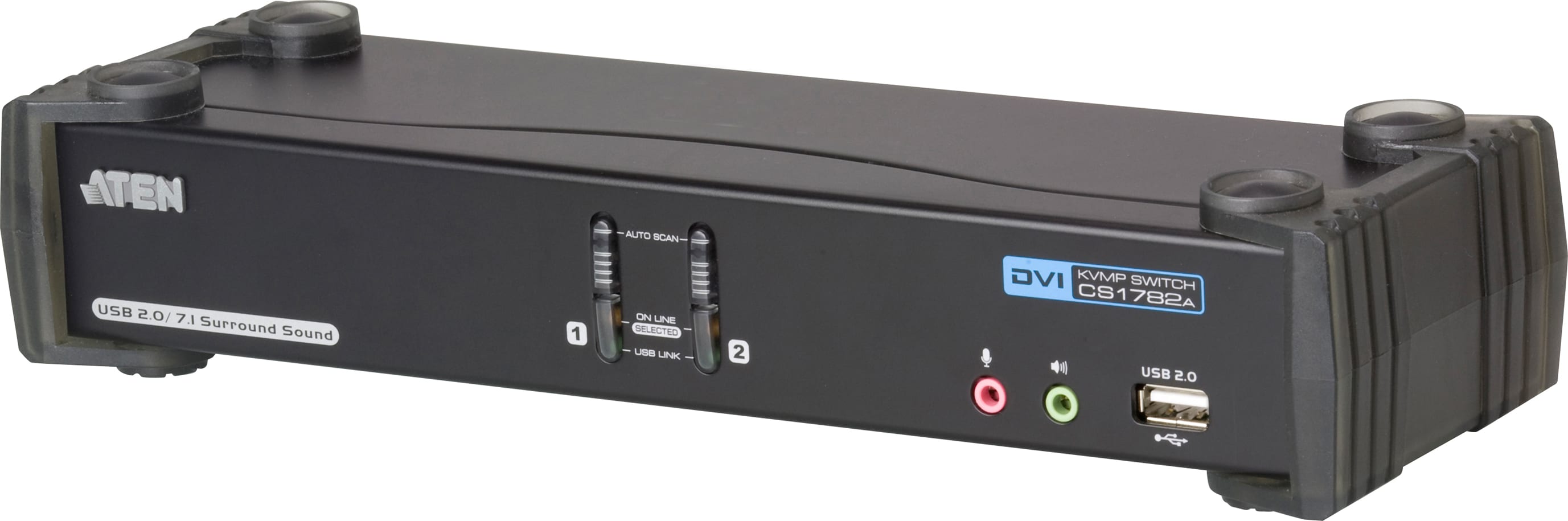 Aten CS1782A - 2-Port USB DVI Dual Link/CH7.1 Audio KVMP Switch