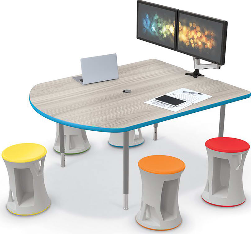 Mooreco Balt 27750 Desks Mediaspace Table Small Platinum Legs