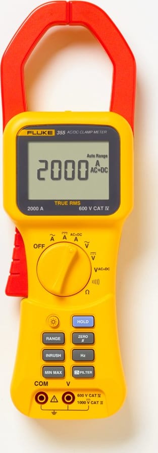 Fluke 355 AC/DC TRMS Clamp Meter,2000A