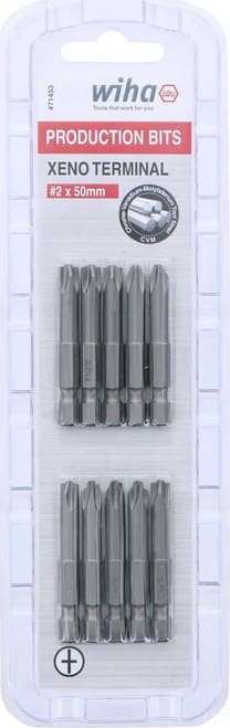 【bsiw】 Wiha 71453 - Xeno Terminal Block Bit #2, 50mm, 10 Pack