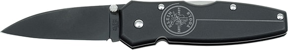 Klein Tools 44000-BLK Black Lightweight Lockback Knife - 2-1/4" (57 mm) Drop Point Blade