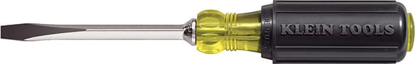 Klein Tools 600-4 1/4" (6 mm) Keystone-Tip Screwdriver 4" (102 mm) Heavy-Duty Square-Shank