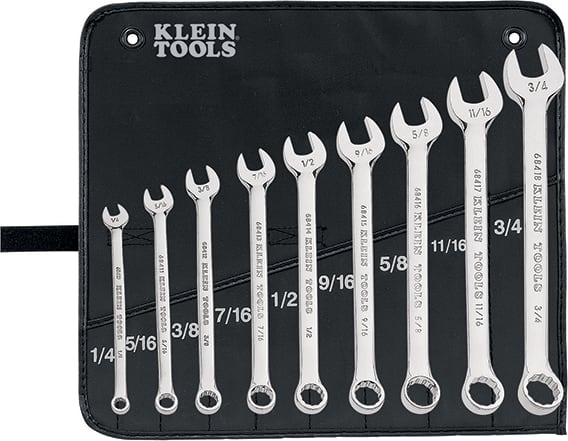 Klein Tools 68402 9-Piece Combination Wrench Set