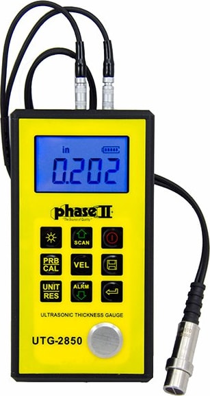 Phase II Plus UTG-2850 Metal Body Ultrasonic Thickness Gauge