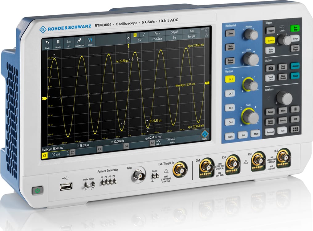 Rohde & Schwarz RTM3004 Four Channel, 100 MHz Digital Oscilloscope