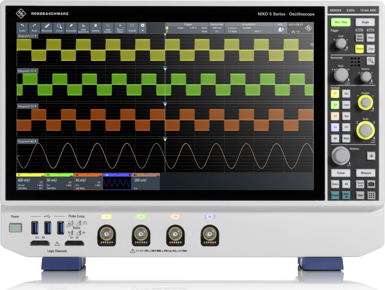 Rohde & Schwarz MXO54 - Digital Oscilloscope (4 Channel / 350 MHz ...