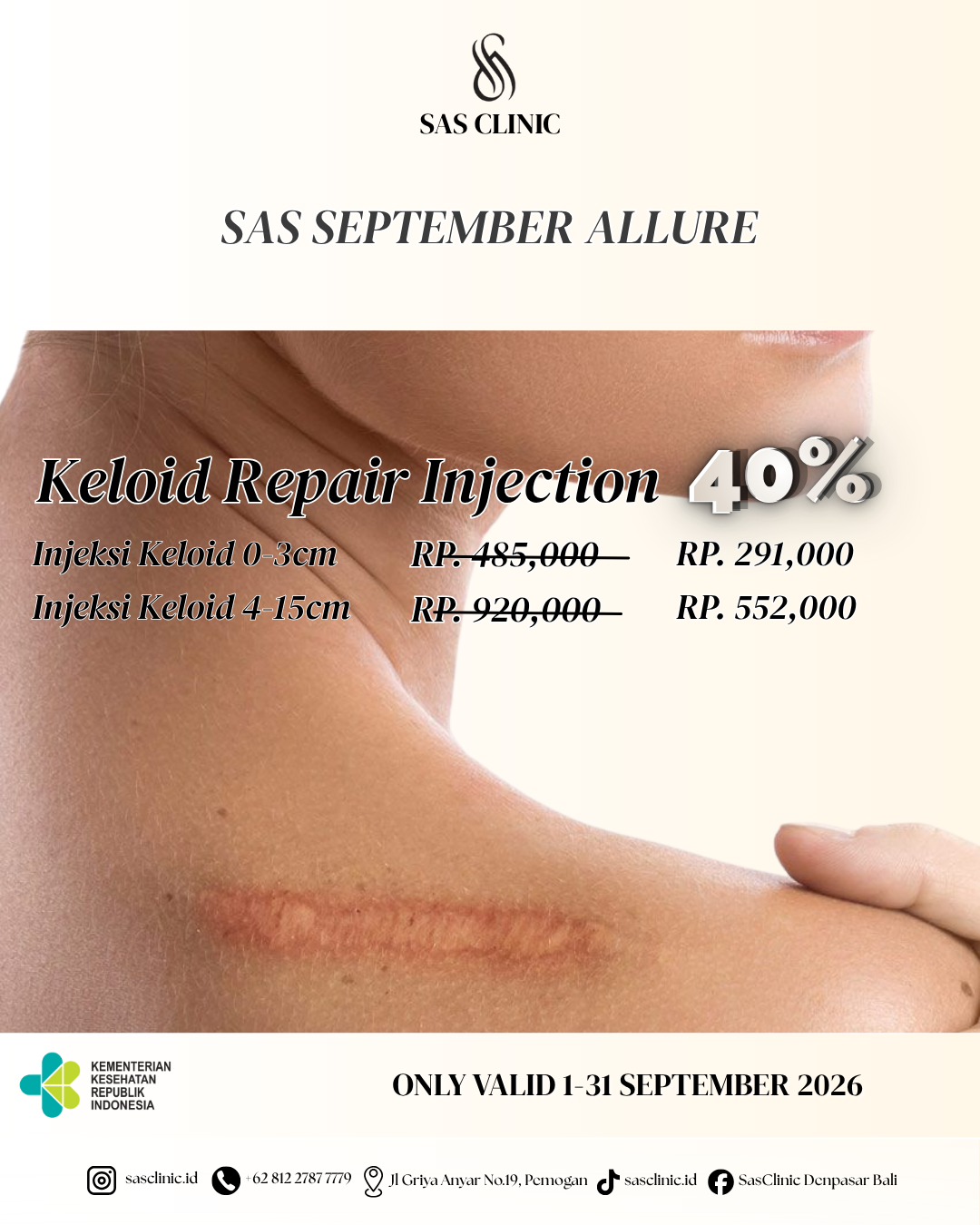 Keloid Repair Injection - september promo 1 of 1