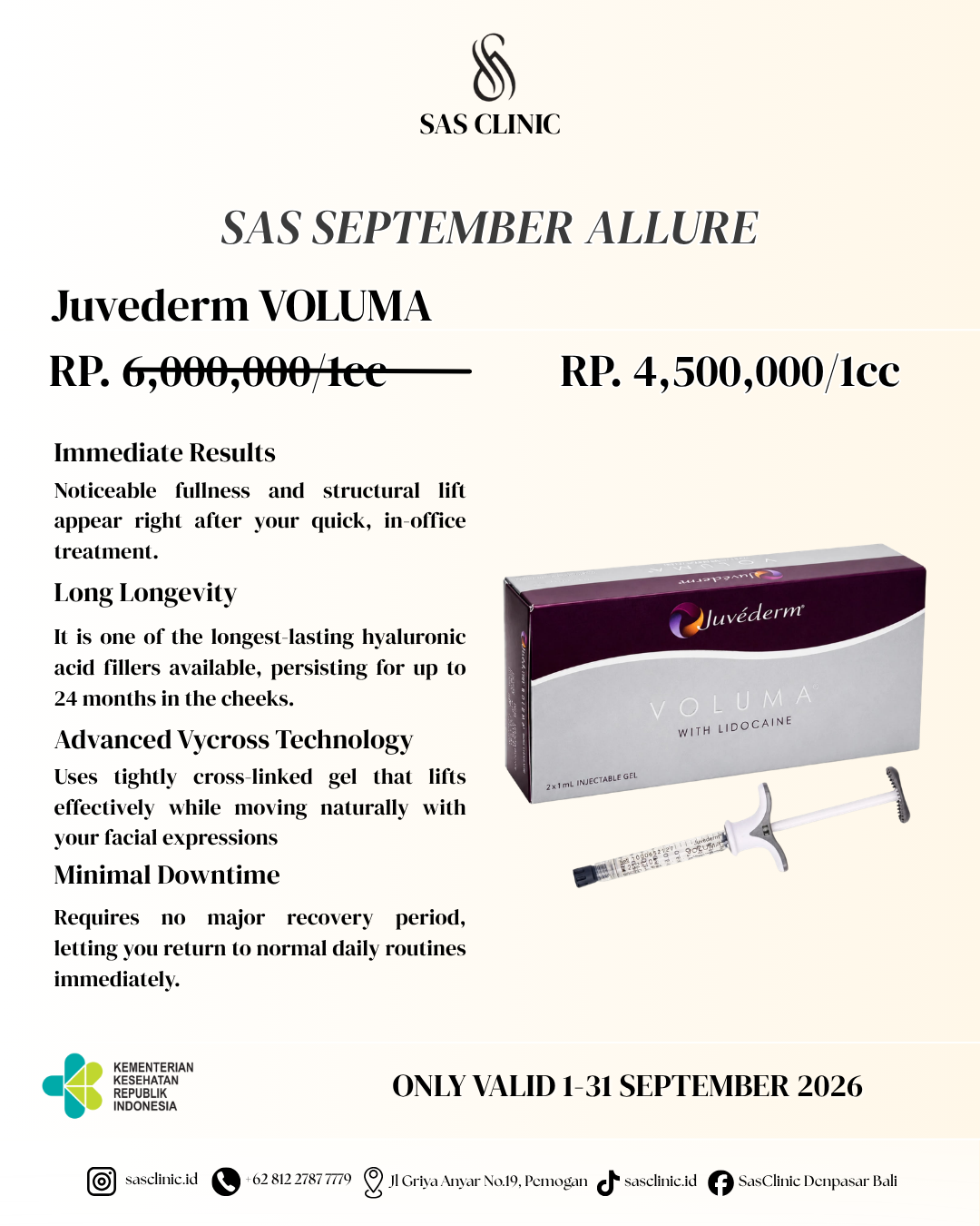 JUVÉDERM® - september promo 1 of 3
