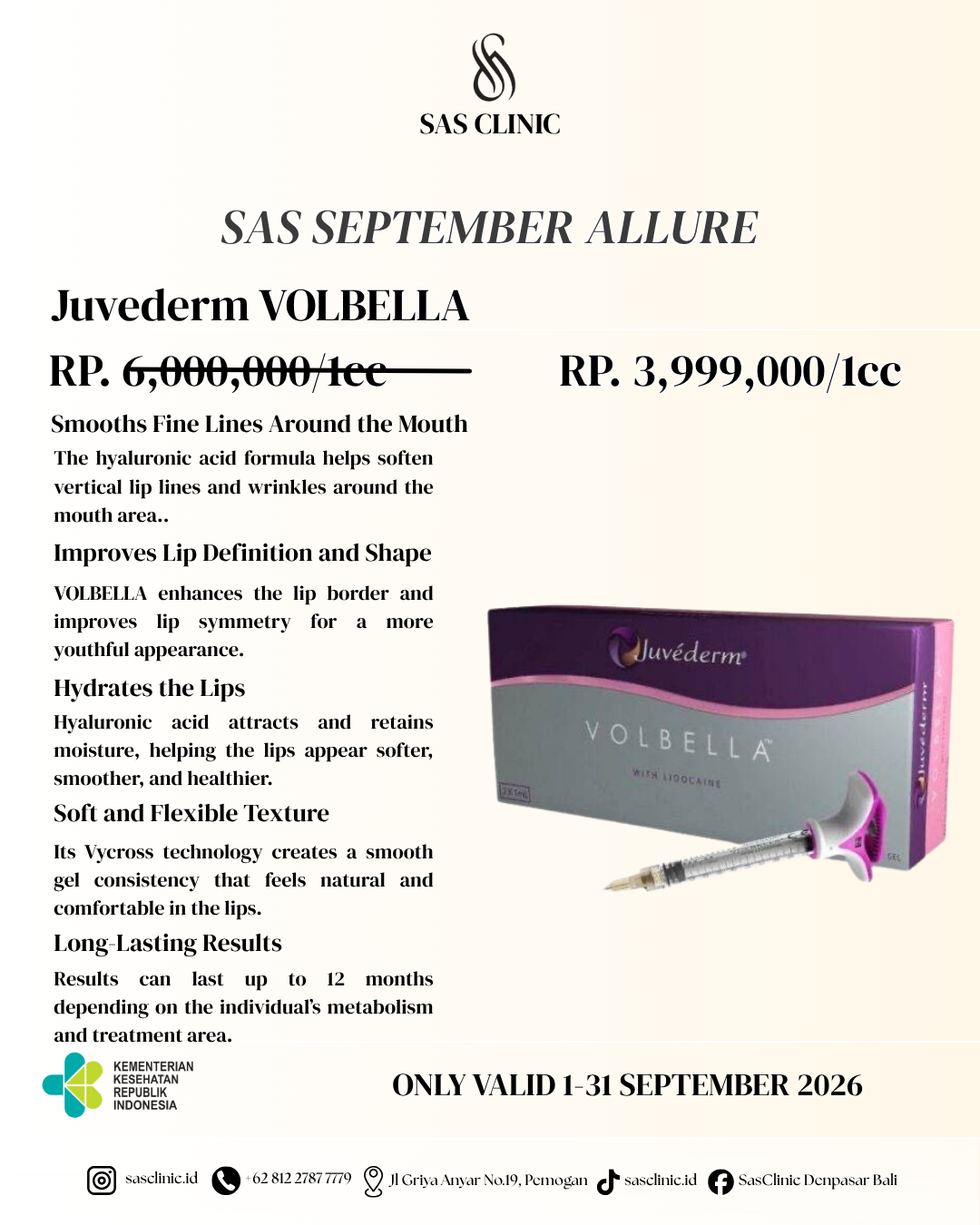 JUVÉDERM® - september promo 2 of 3